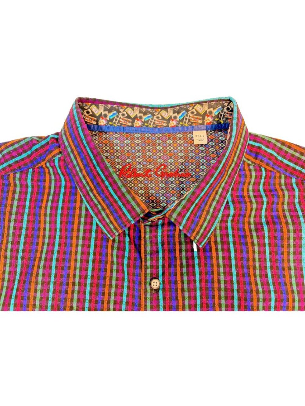 Robert Graham Multi Color Shirt 3XLT Movie Cinema Cuffs 100% Cotton